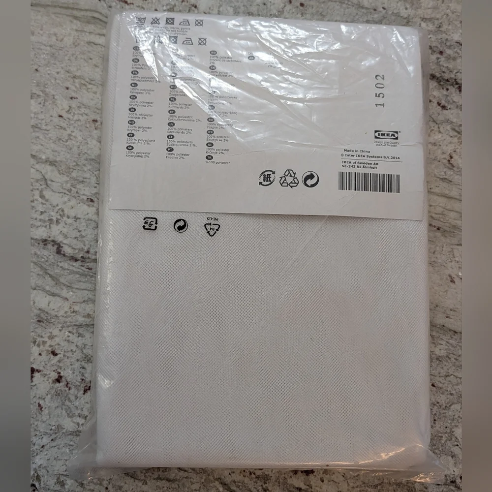 Ikea Sheer Curtains White Rod Pocket Net 98